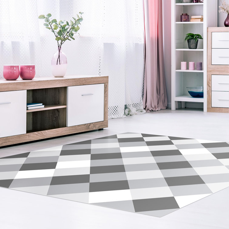 Ebern Designs Gotthart Grey/White Indoor/Outdoor Rug Wayfair.co.uk